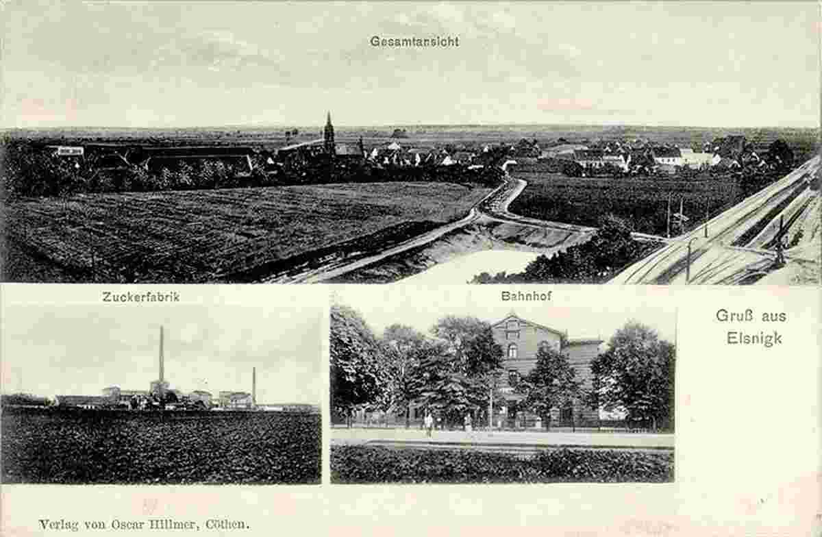 Osternienburger Land. Elsnigk - Zuckerfabrik, Bahnhof
