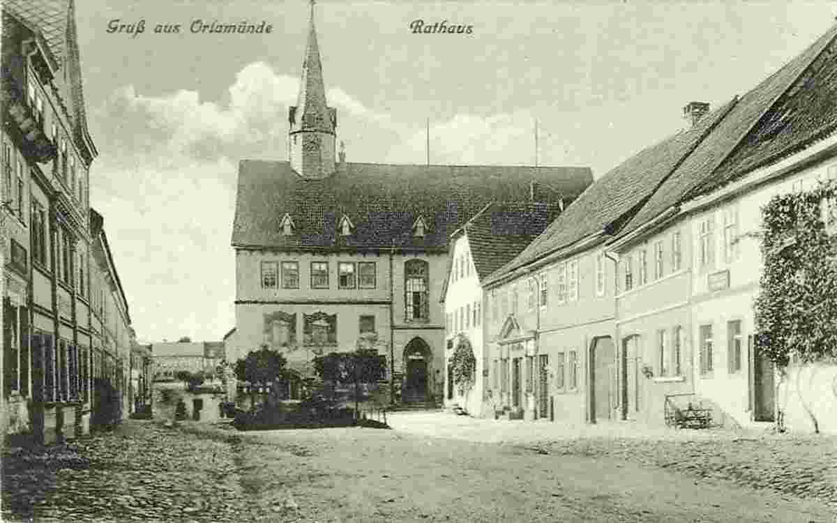 Orlamünde. Unterstadt mit Rathaus, 1912