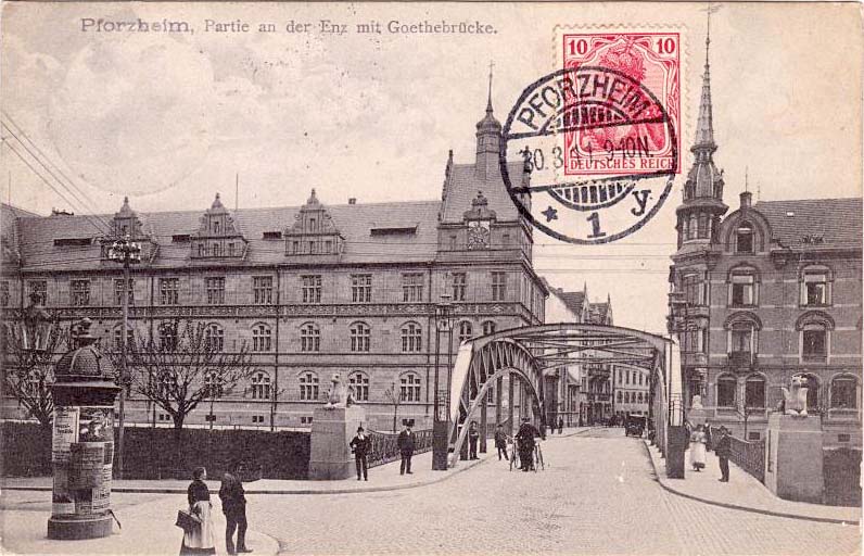 Pforzheim. Goethebrücke