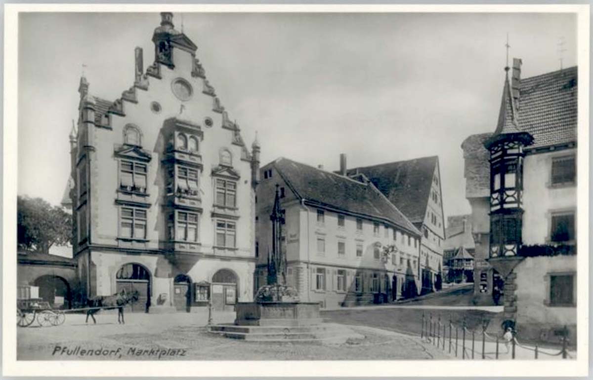 Pfullendorf. Marktplatz mit brunnen