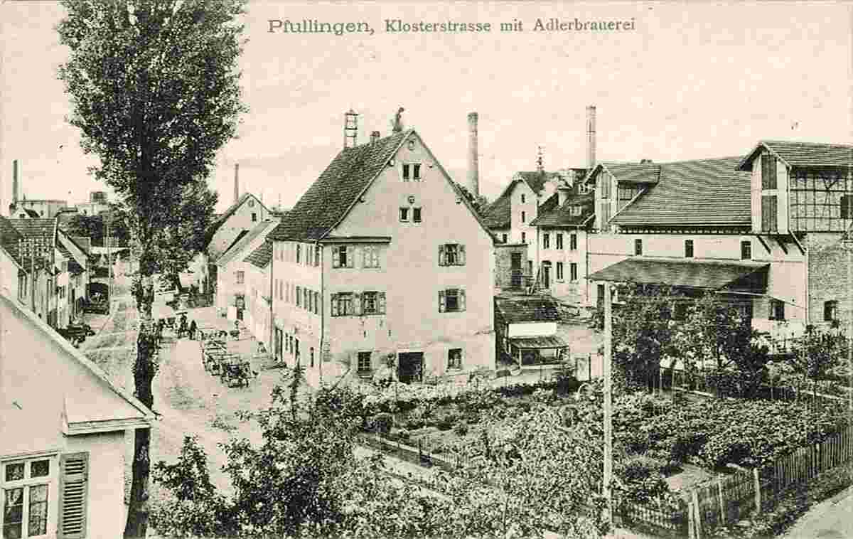 Pfullingen. Klosterstraße mit Adlerbrauerei