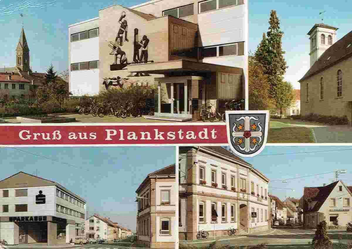 Plankstadt - Multi Panorama, um 1960