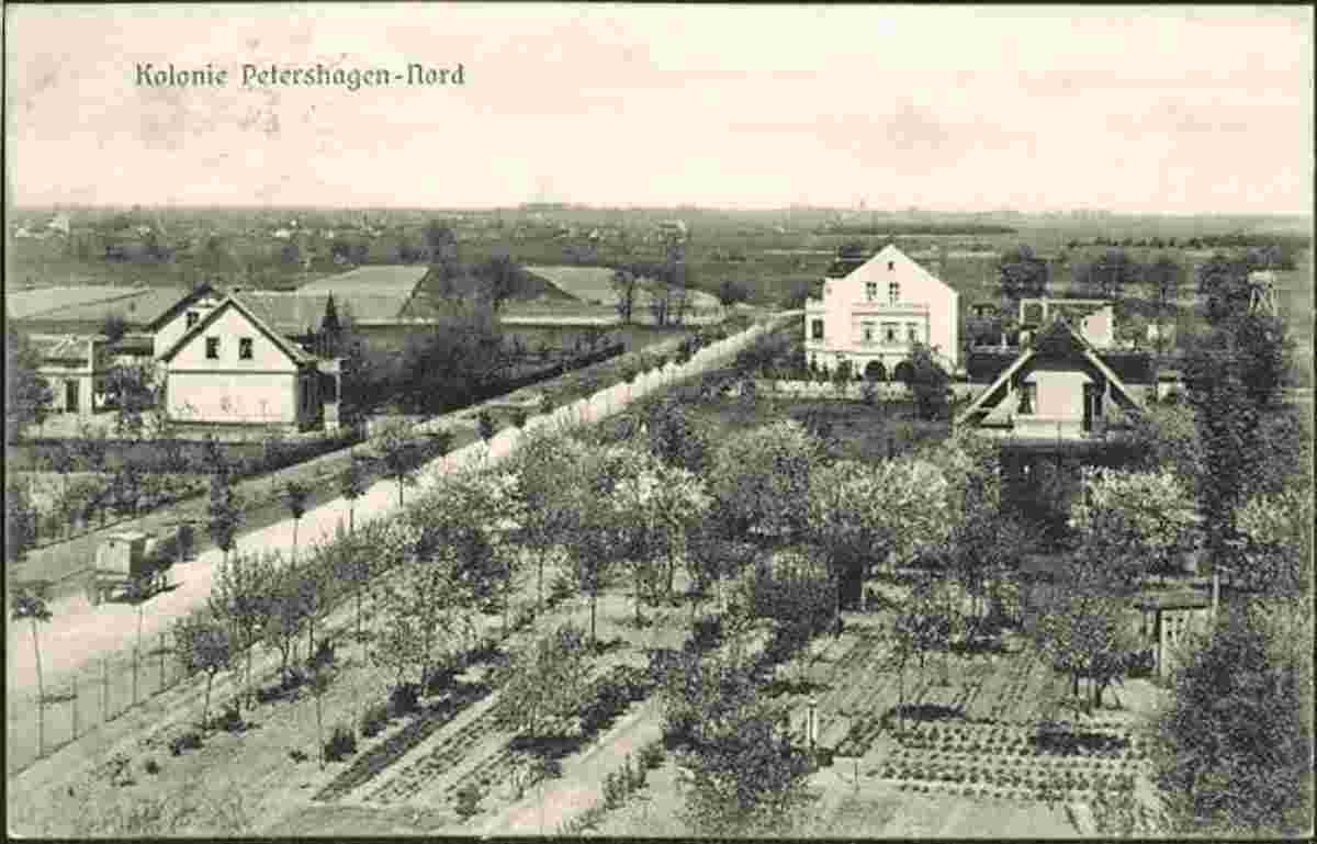 Petershagen (Eggersdorf). Häuser der Kolonie Petershagen-Nord, 1910