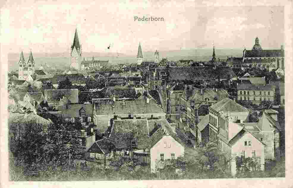 Paderborn. Panorama der Stadt, 1916