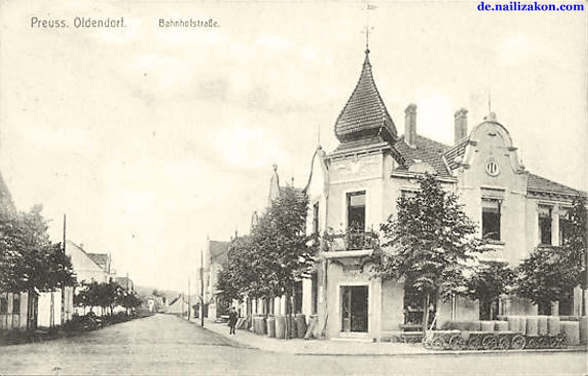 Preußisch Oldendorf. Bahnhofstraße, 1912