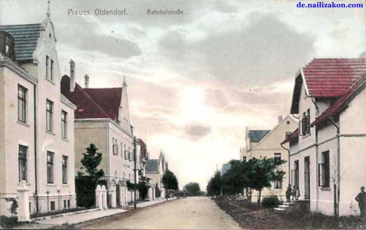 Preußisch Oldendorf. Bahnhofstraße, 1919