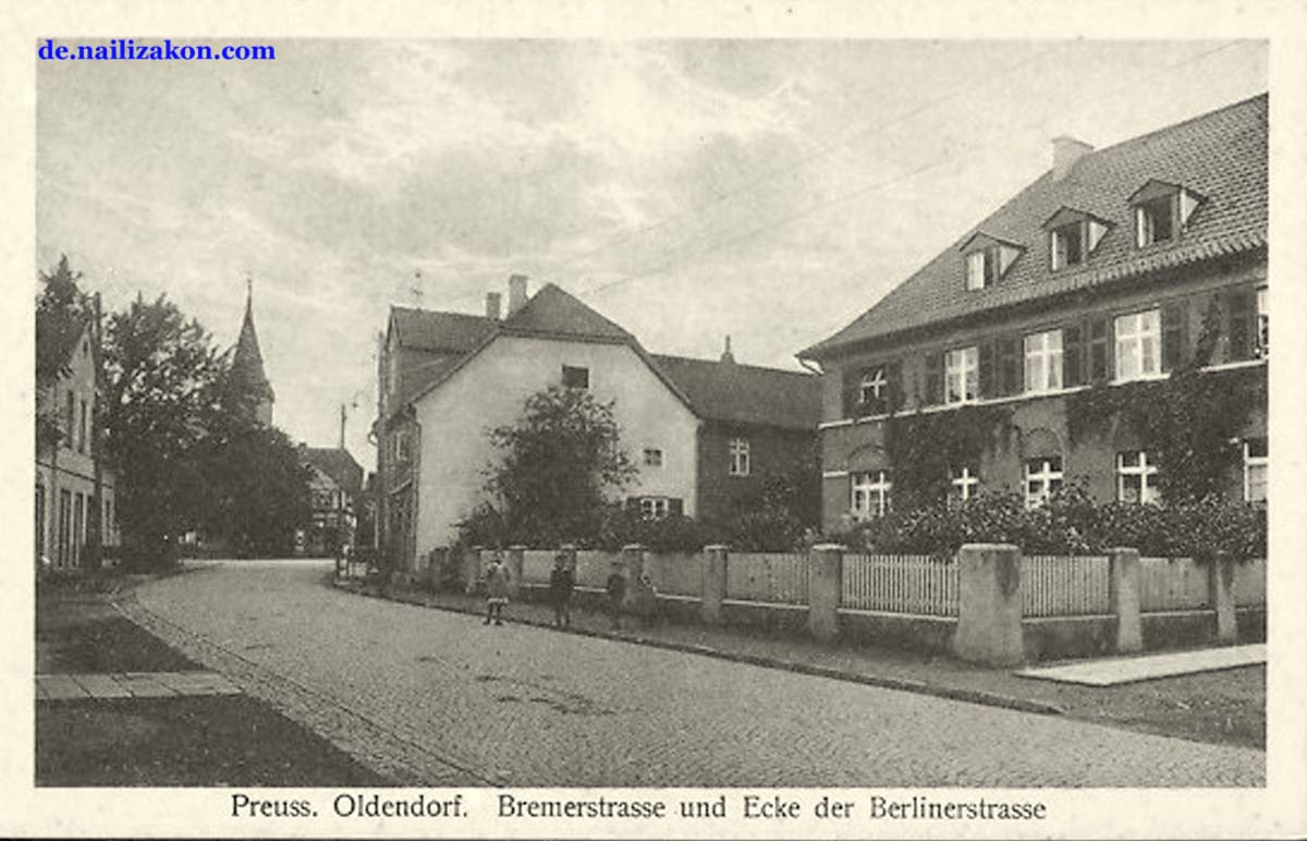 Preußisch Oldendorf. Bremer Straße und Ecke Berliner Straße