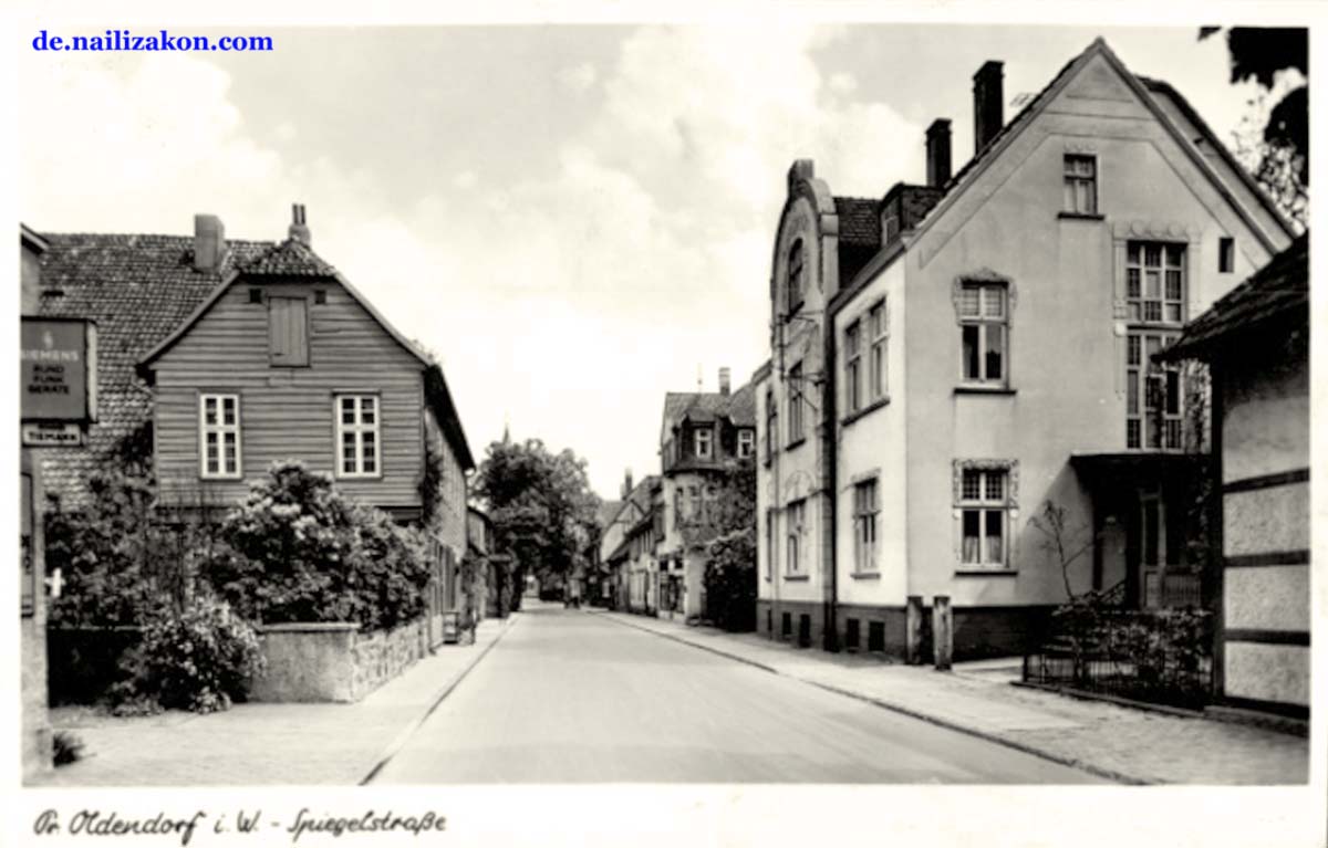 Preußisch Oldendorf. Spiegelstraße, 1950
