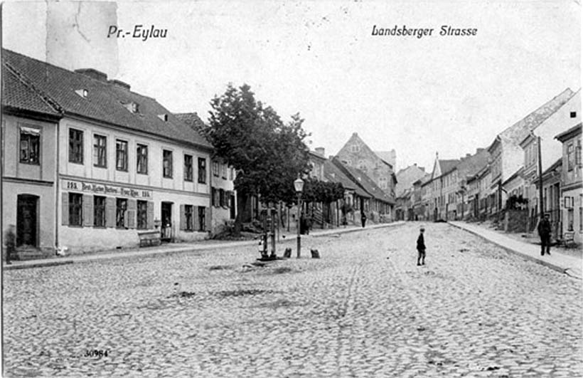 Preußisch Eylau (Bagrationowsk). Landsberger Straße, um 1930
