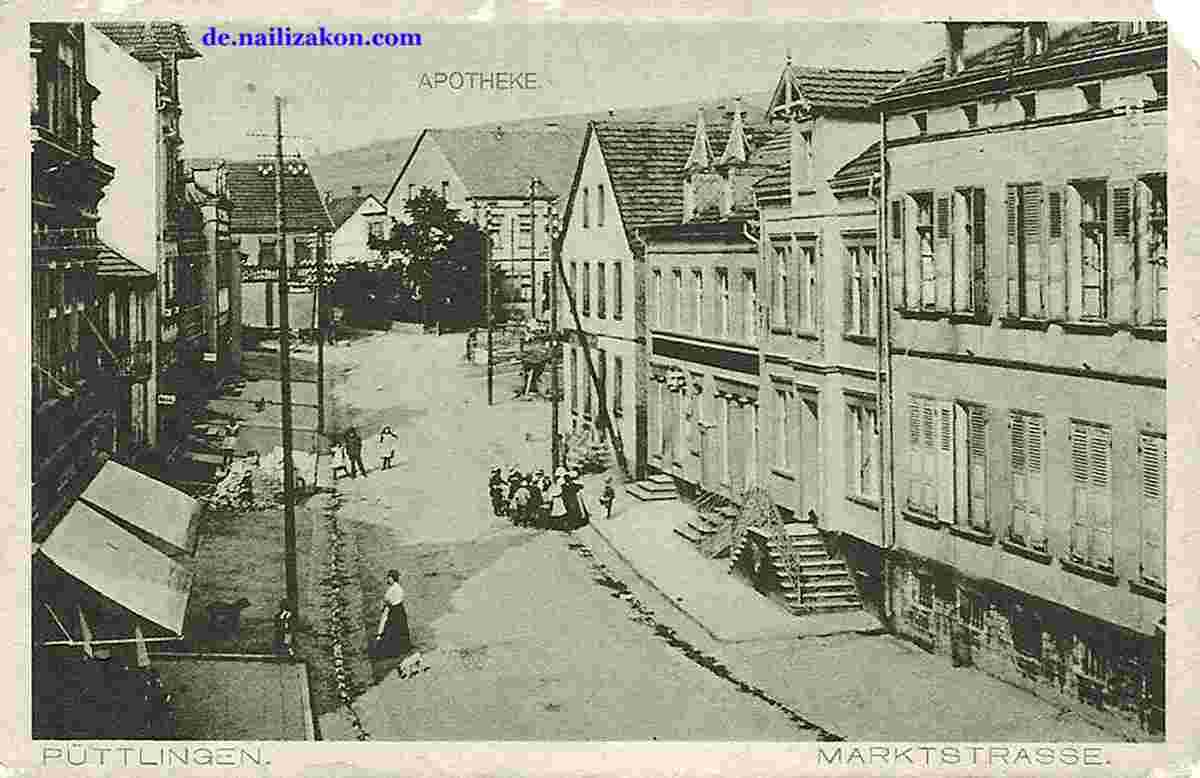 Püttlingen. Apotheke an Marktstraße, 1920
