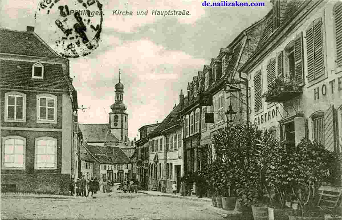 Püttlingen Schmuckblatt 125 Jahre Post in Püttlingen 