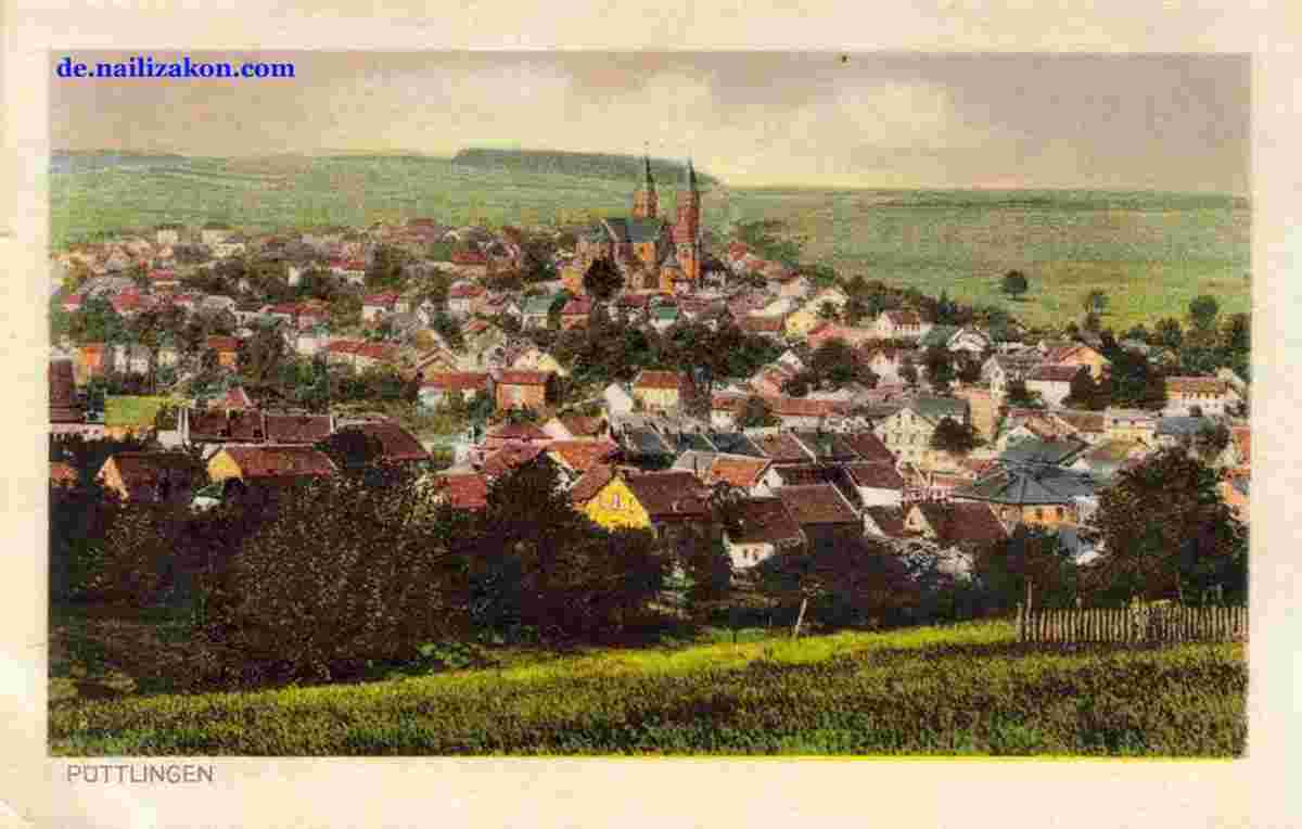 Püttlingen. Panorama der Stadt