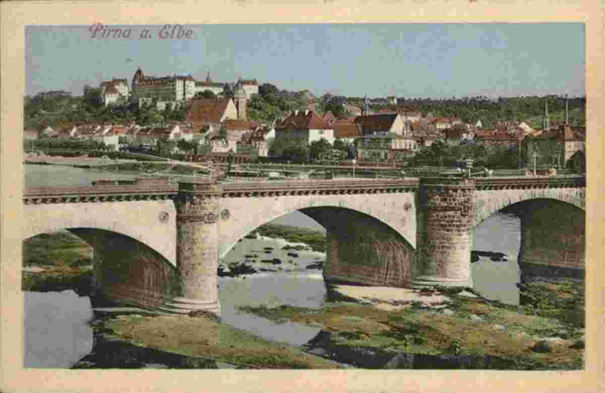 Pirna. Brücke, 1915