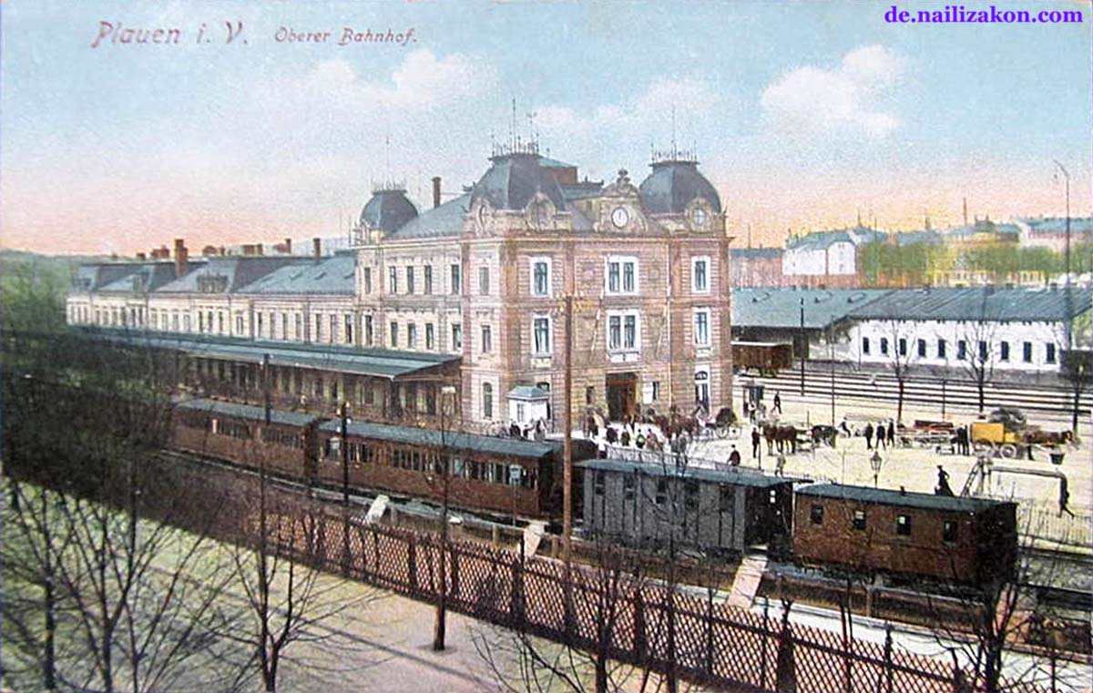 Plauen. Oberer Bahnhof, um 1910