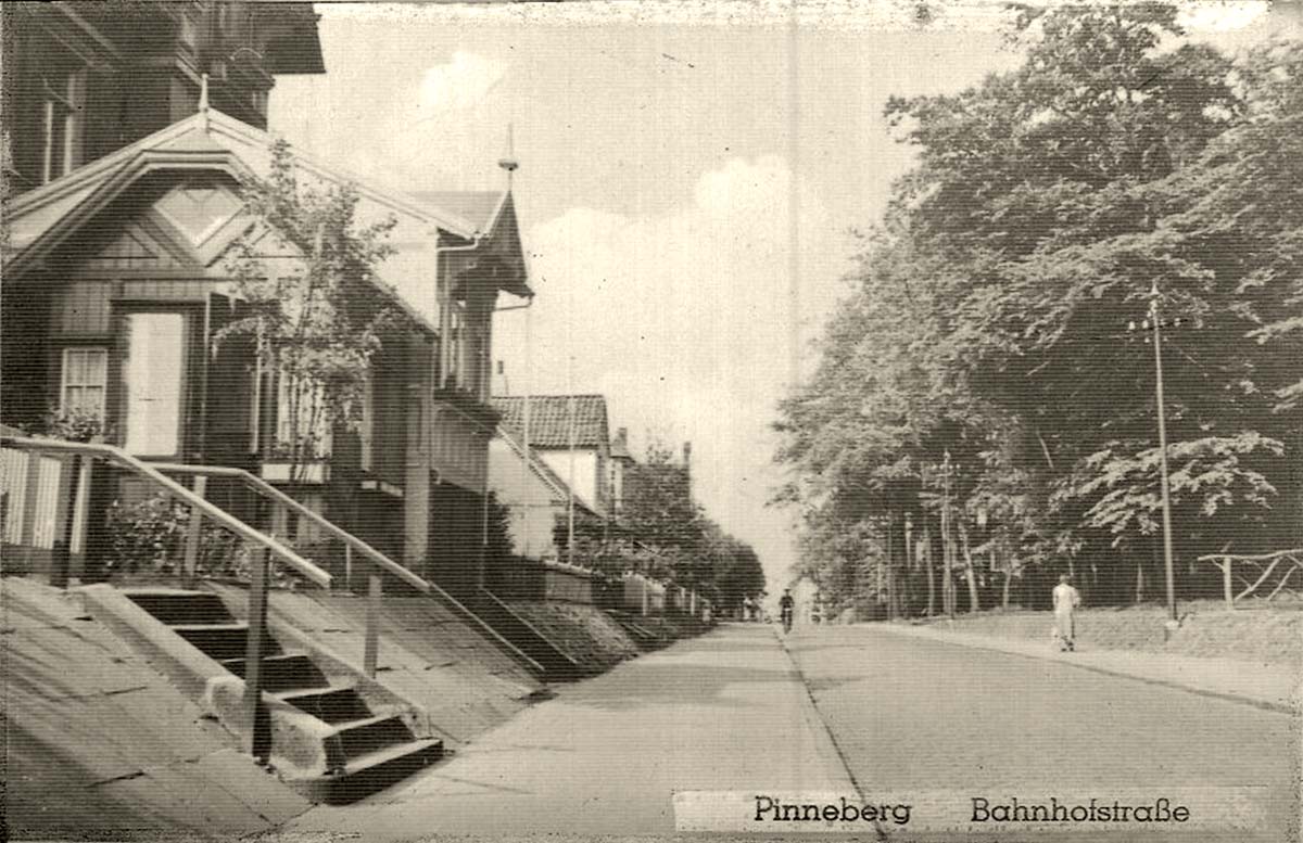Pinneberg. Bahnhofstraße, 40-50er Jahre