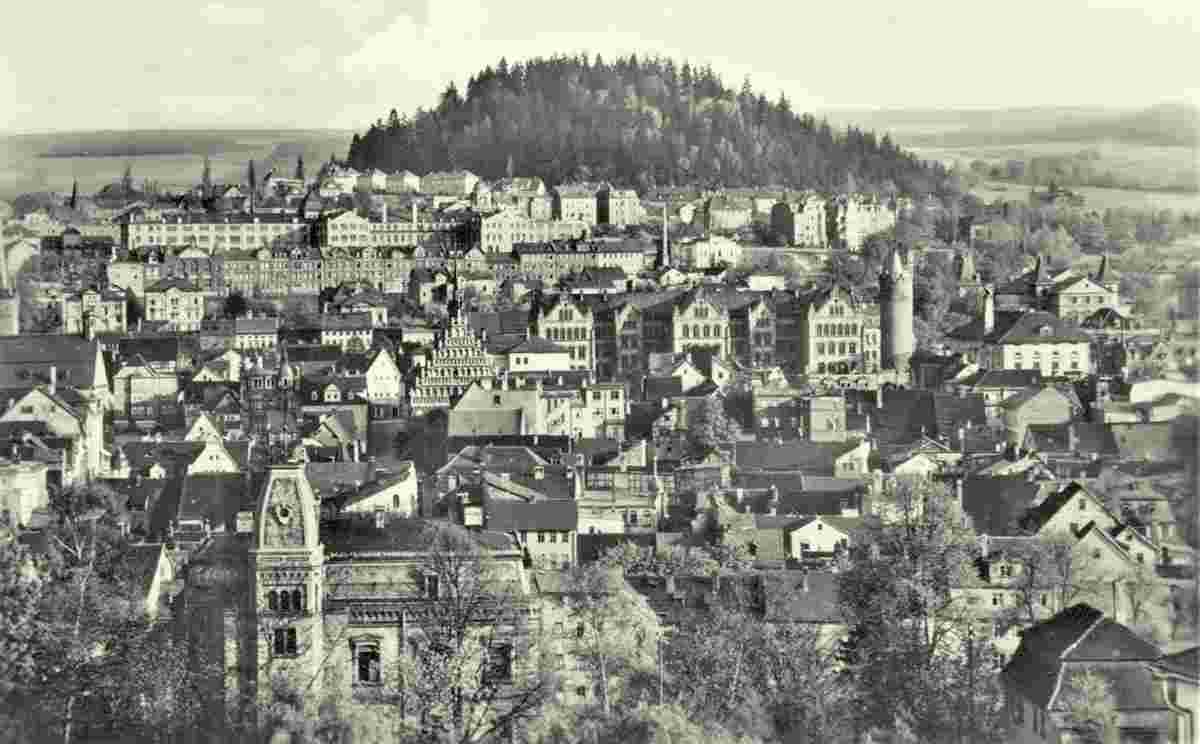 Pößneck. Panorama der Stadt