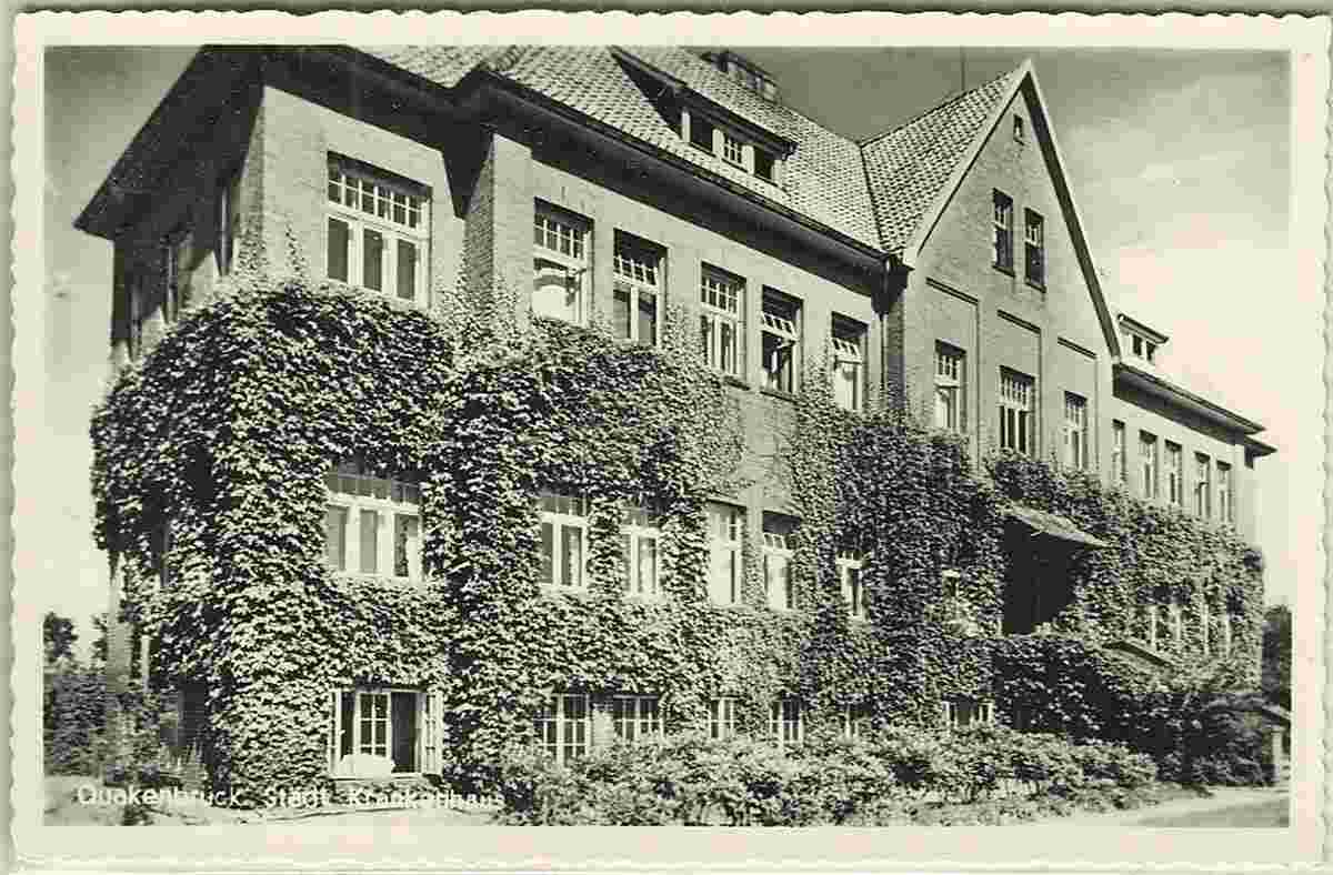 Quakenbrück. Städtische Krankenhaus, um 1950