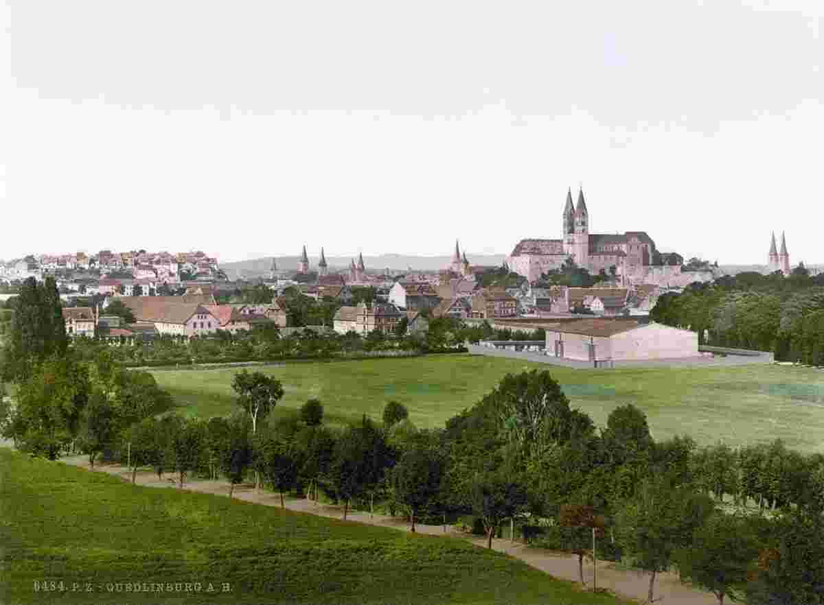 Quedlinburg. Panorama der Stadt um 1900