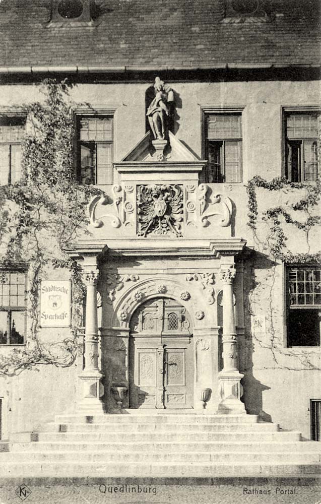 Quedlinburg. Rathaus Portal, 1914