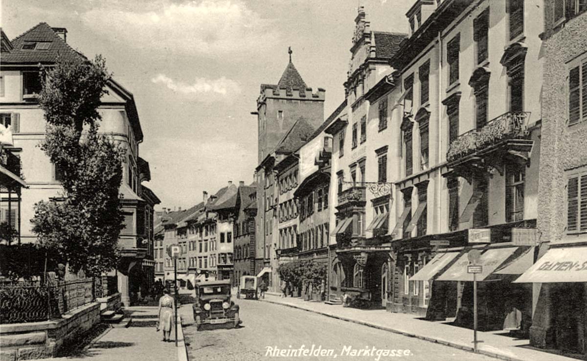Rheinfelden (Lörrach). Marktgasse, um 1930er Jahre