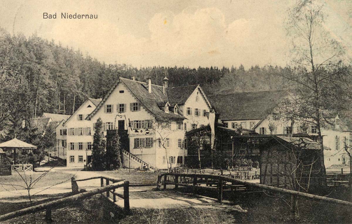 Rottenburg am Neckar. Platz mit brücke, 1910