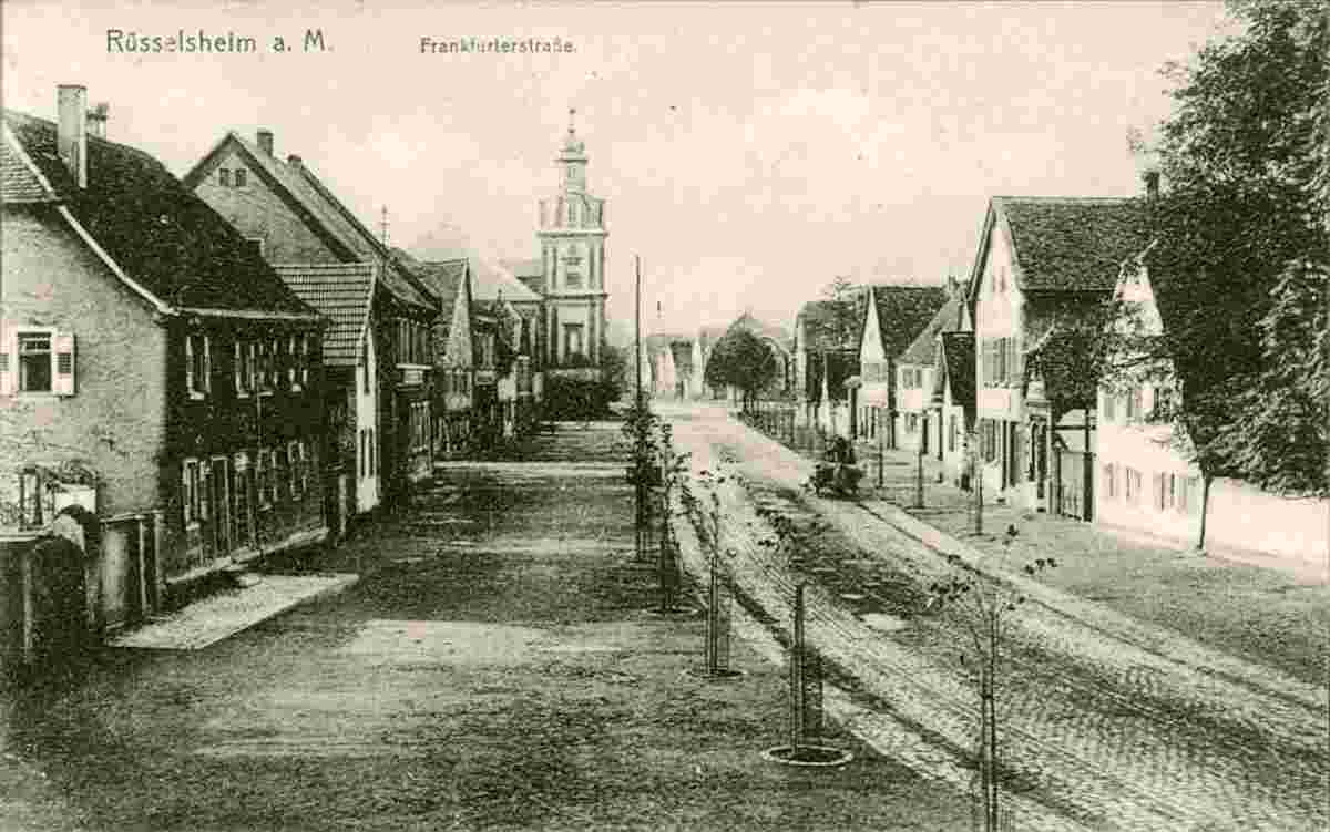 Rüsselsheim am Main. Frankfurter Straße, 1918