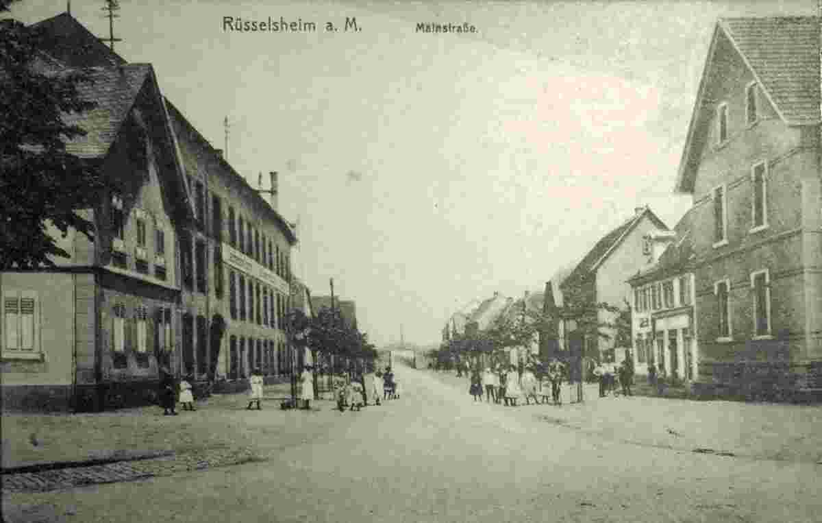 Rüsselsheim am Main. Main Straße, 1919