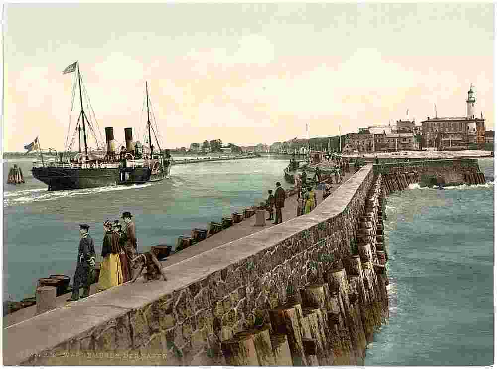 Rostock. Der Hafen, Warnemünde, um 1900