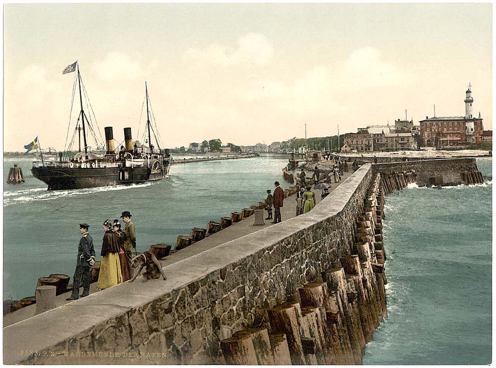 Rostock. Warnemünde - Der Hafen, um 1900