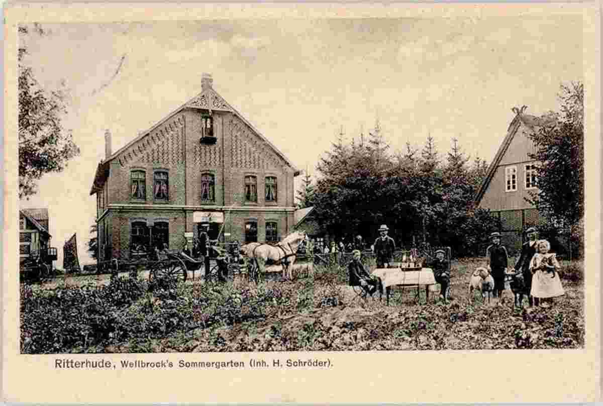 Ritterhude. Gasthaus Wellbrock´s Sommergarten, Inhaber H. Schröder