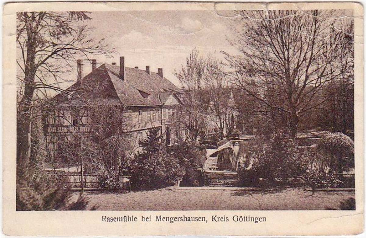 Rosdorf. Rasemühle bei Mengershausen, 1925