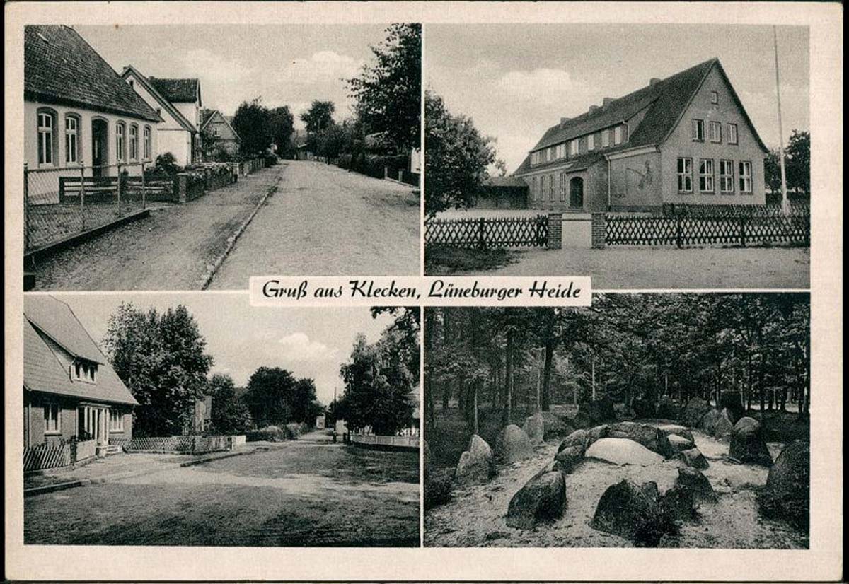 Rosengarten. Klecken - Blick auf  Straßen, 1940