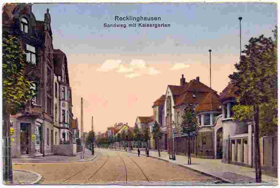 Recklinghausen. Sandweg mit Kaisergarten