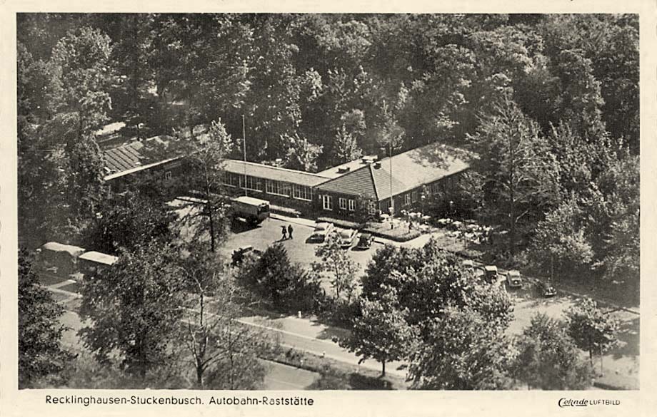 Recklinghausen. Stuckenbusch - Autobahn-Raststätte, 1953