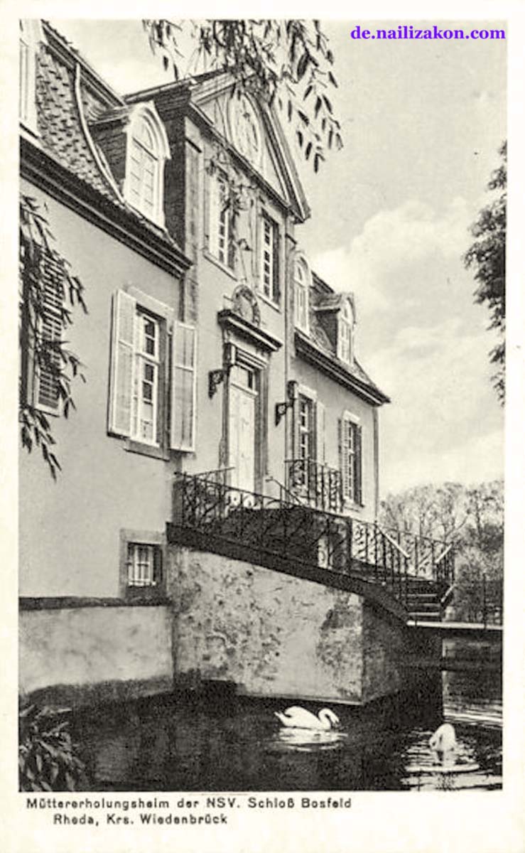 Rheda-Wiedenbrück. Rheda - Müttererholungsheim der NSV, Schloß Bosfeld, 1940