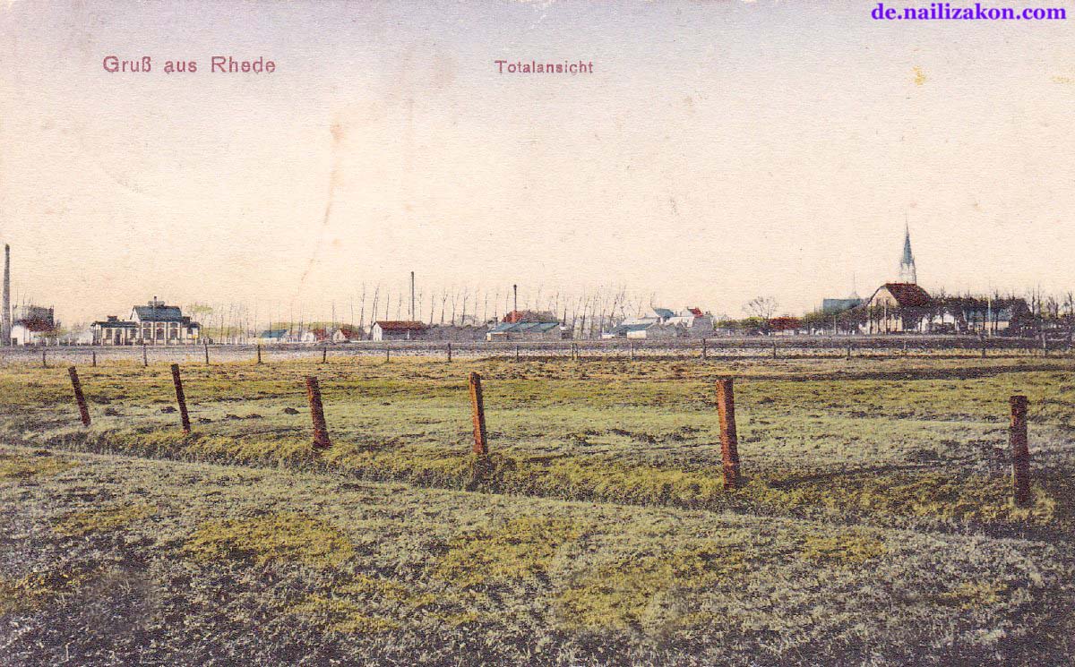Rhede. Panorama der Stadt, 1908