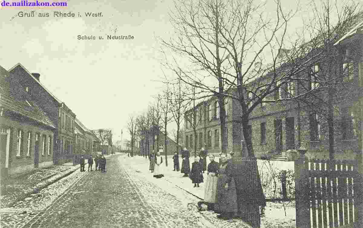 Rhede. Schule an Neustraße, 1910