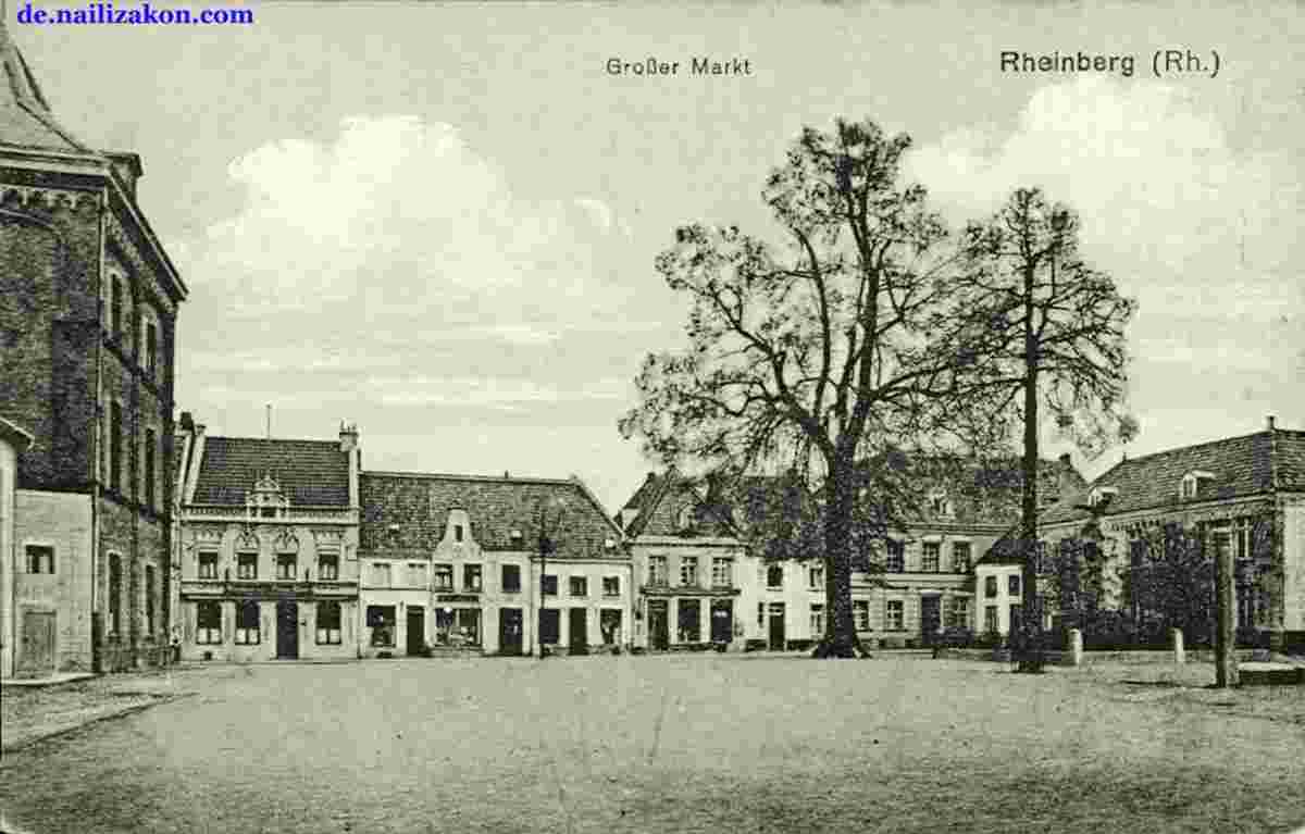 Rheinberg. Großer Markt, 1918