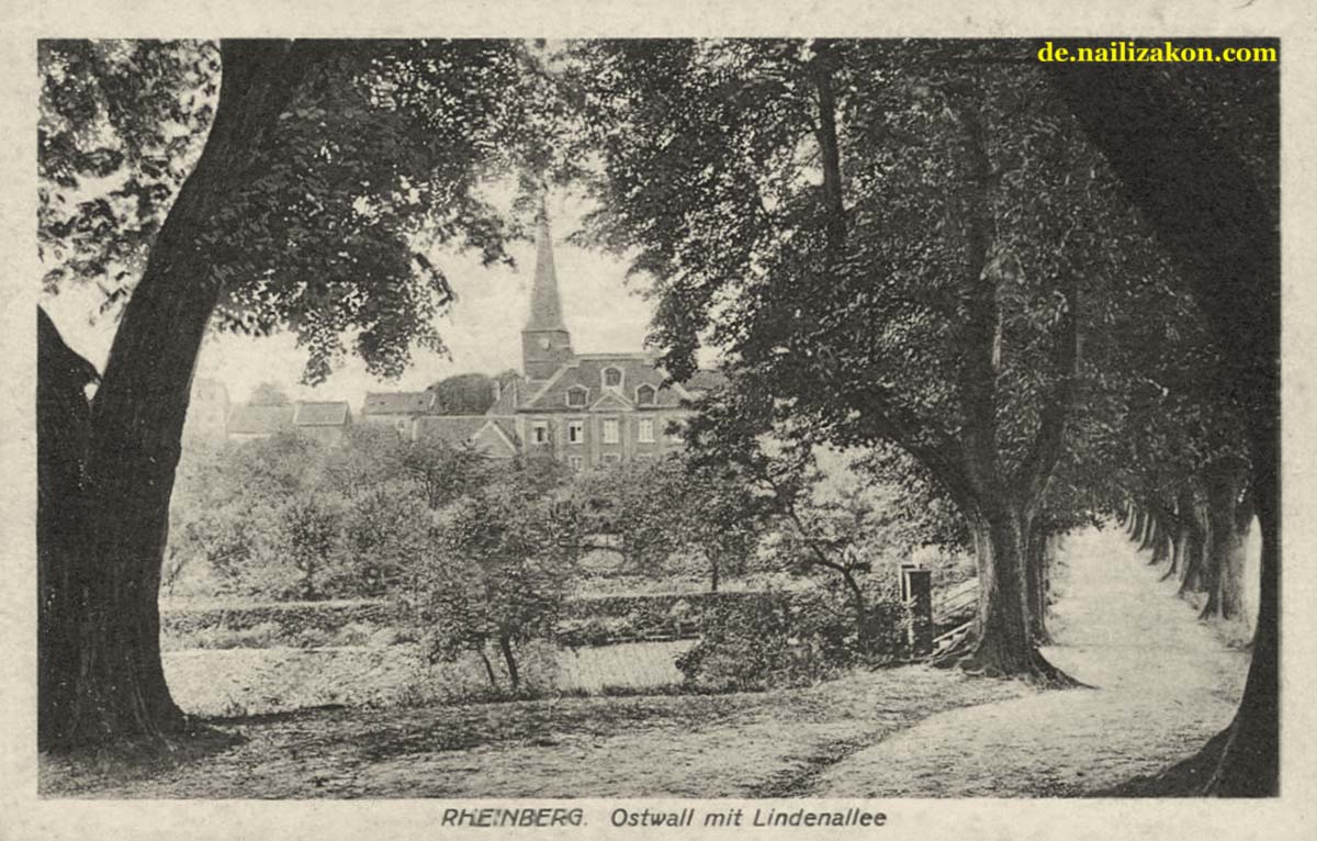 Rheinberg. Ostwall mit Lindenallee, 1918