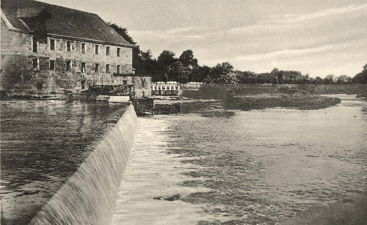 Rheine. Entwehr mit fürstliche Mühle, 1940