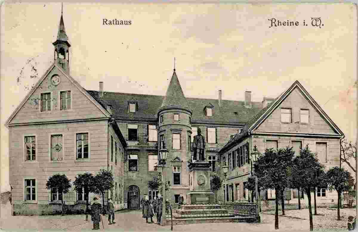 Rheine. Rathaus und Denkmal