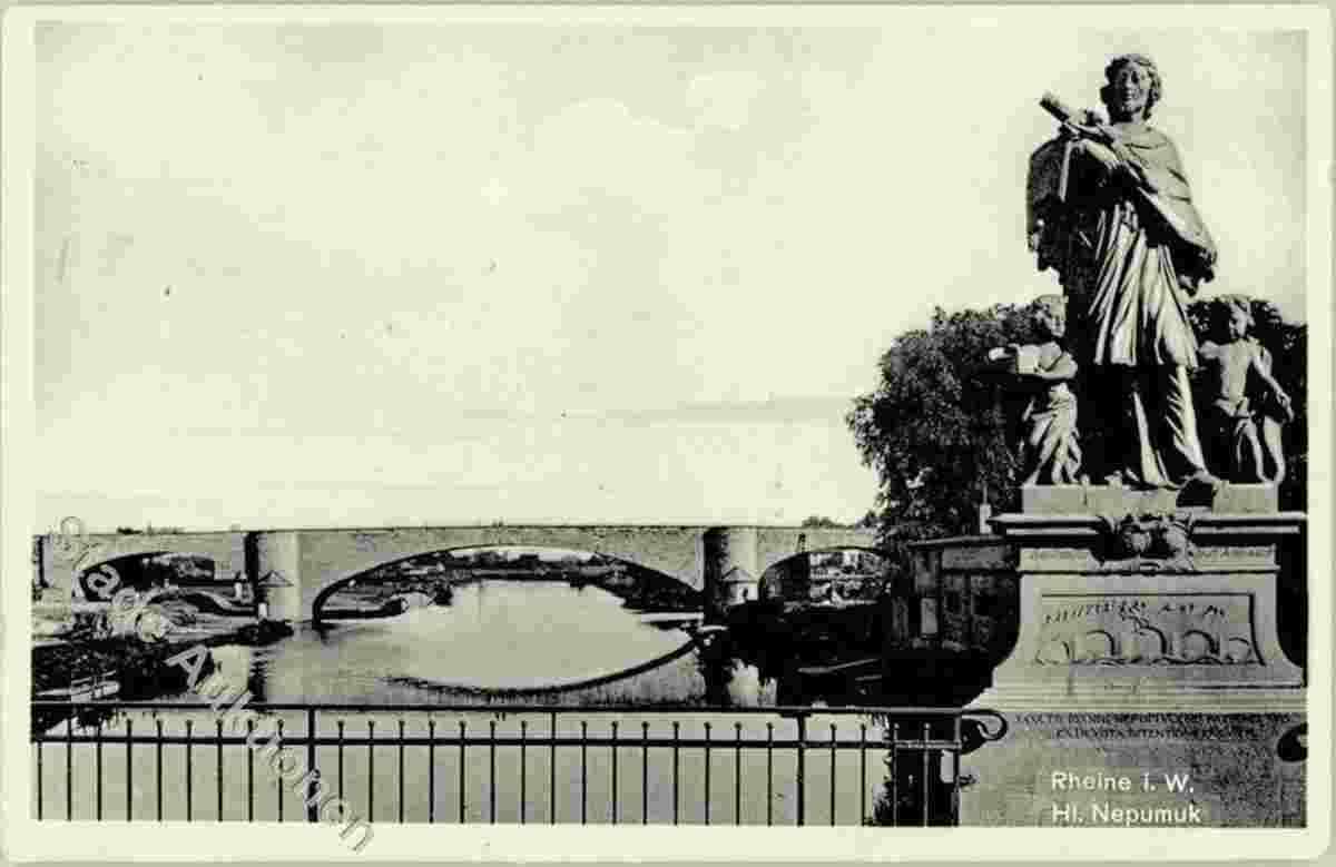 Rheine. Statue von Heiliger Johannes Nepomuk