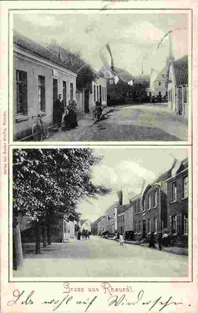 Rheurdt. Blick auf Straßen, 1907