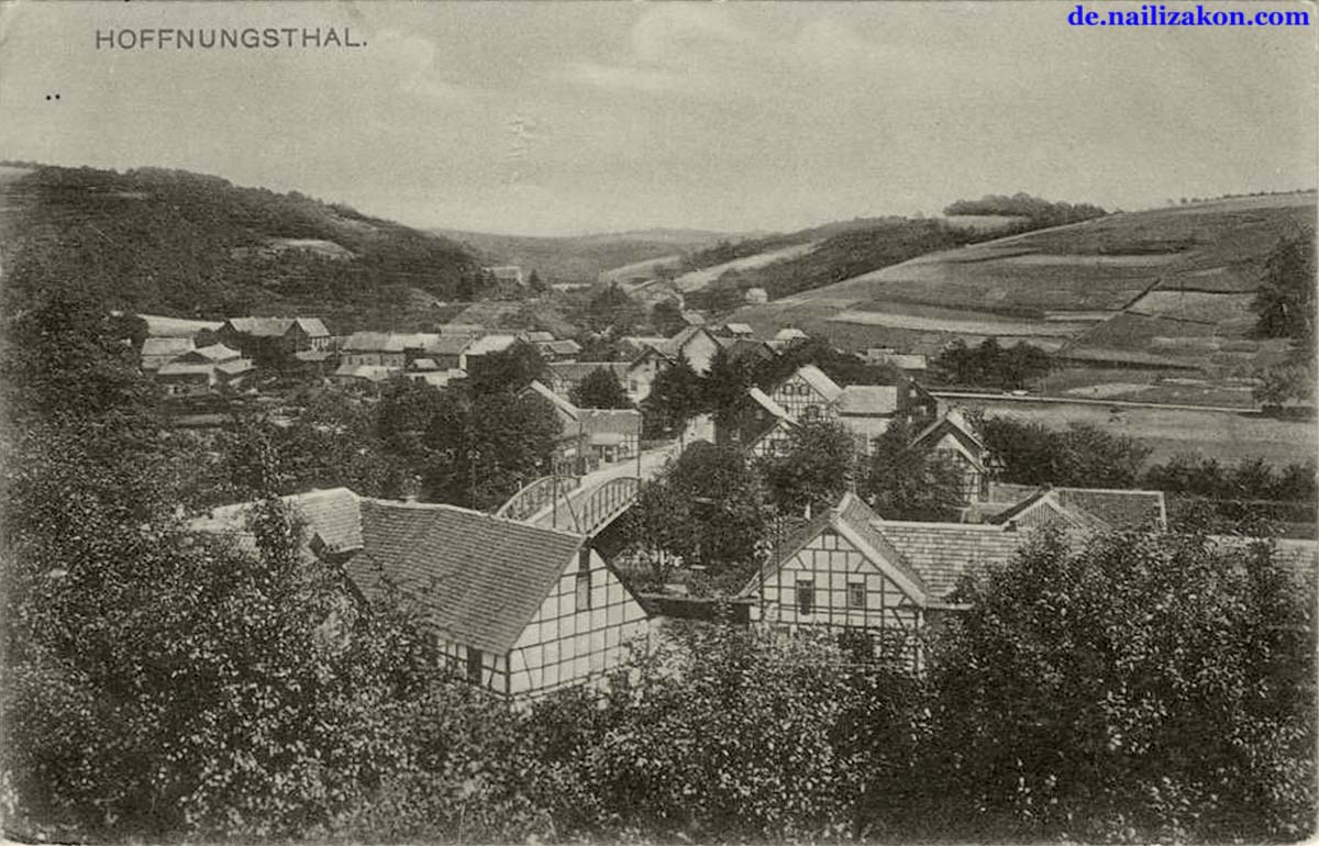 Rösrath. Panorama von Stadtteil Hoffnungsthal, 1908