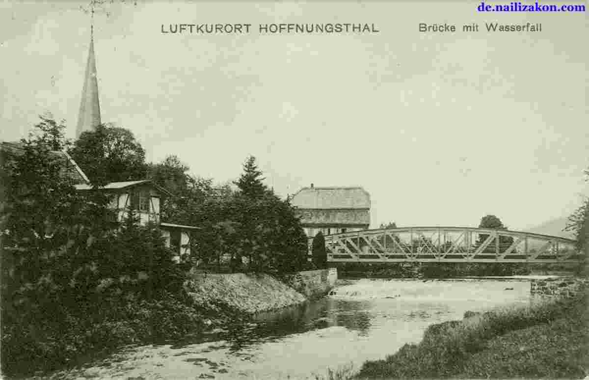 Rösrath. Brücke mit Wasserfall, 1912