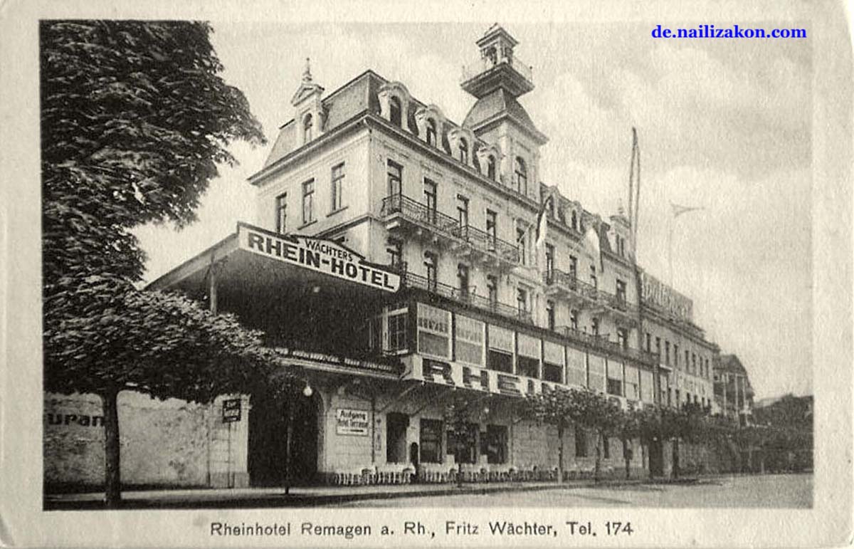 Remagen. Rhein Hotel, besitzer Fritz Wächters