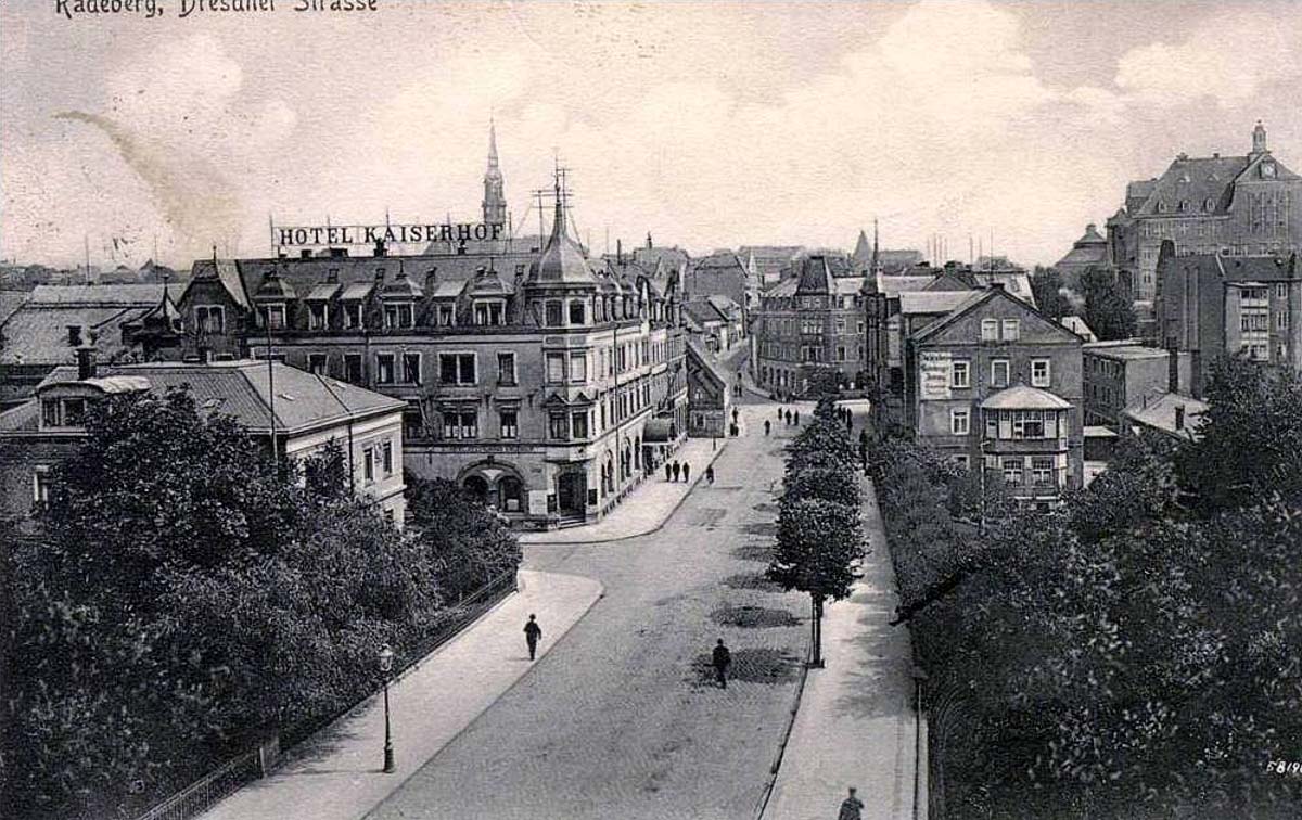 Radeberg. Dresdner Straße, Hotel Kaiserhof, 1924