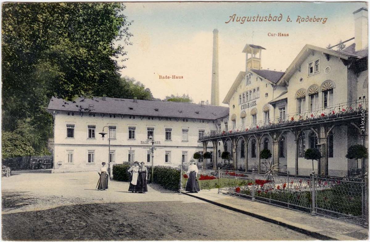 Radeberg. Liegau-Augustusbad - Badehaus und Kurhaus, 1911