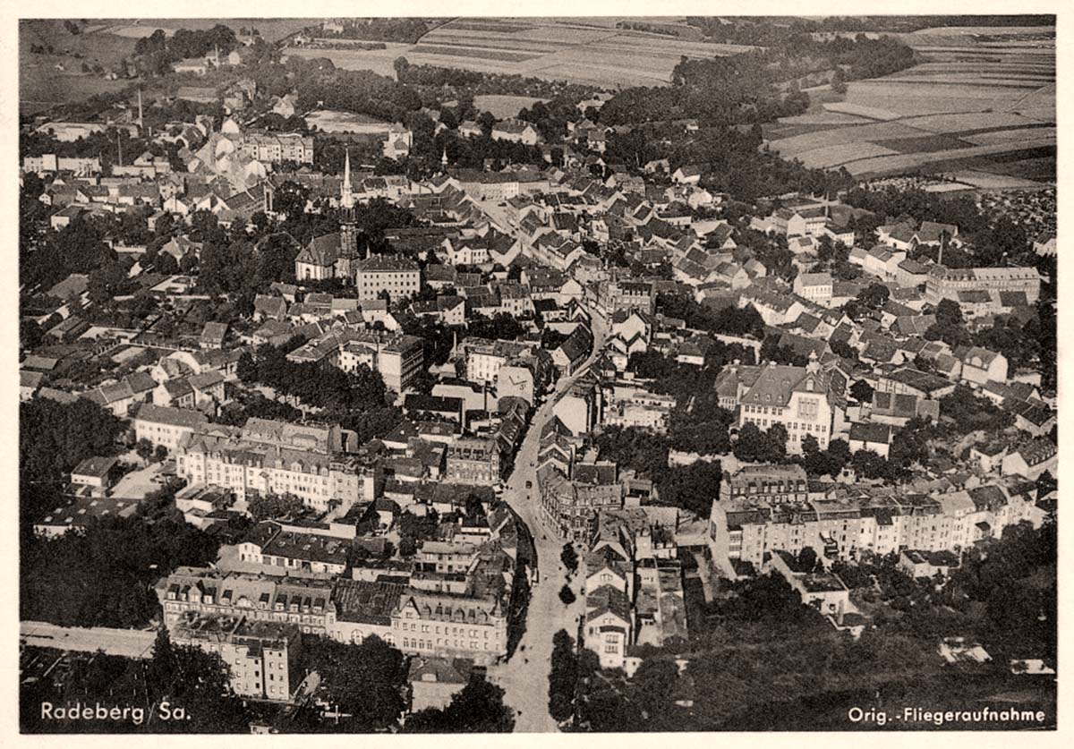 Radeberg, Fliegeraufnahme, 1934