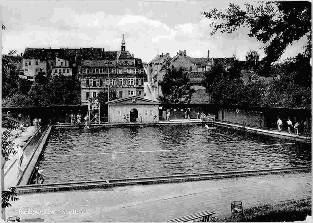 Radeberg. Städtische Schwimmbad, 1962